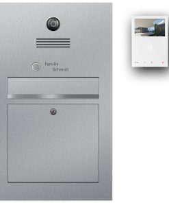 Briefkasten Edelstahl Gegensprechanlage Video Kamera Klingeltaster Namensbeschriftung Wifi Wlan
