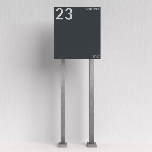 Edelstahl Briefkasten freistehend B1 7016 Number – Bild 4