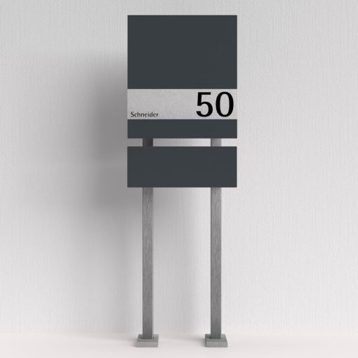 Briefkasten Zeitungsfach Edelstahl B1 Shield freistehend – Bild 4
