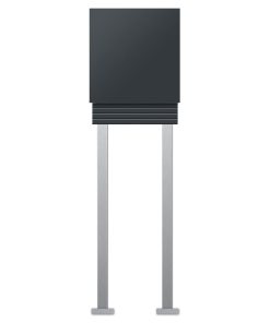Briefkasten Edelstahl B1 Light Zeitungsfach Freistehend Standfuss Briefeinwurf Korpus V2A K240 Pulverbeschichtung RAL710 Anthrazit Namensbeschriftung
