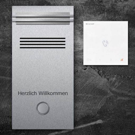 Türsprechanlage Edelstahl Audio LED Klingeltaster Namensbeschriftung Innensprechstelle