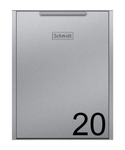 Briefkasten Edelstahl B4 Aufputz Beschriftung Hausnummer