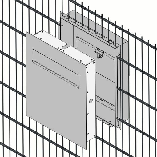 Briefkasten Edelstahl Zaun Doppelstabmattenzaun Aufputz Briefeinwurf Beschriftung