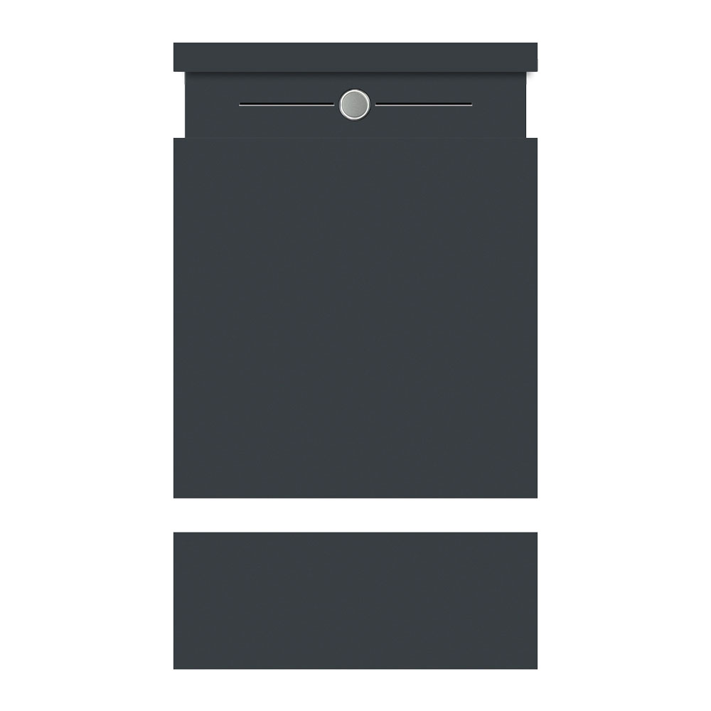 Briefkasten Edelstahl B5 Steel Briefeinwurf Klingeltaster LED weiss Pulverbeschichtung RAL 7016 Geschliffen K240 Zeitungsfach