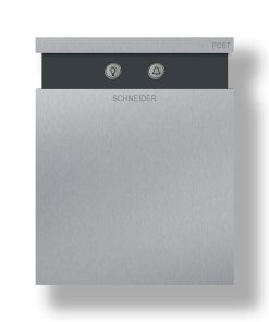 Briefkasten Edelstahl Wandbefestigung Anthrazit RAL7016 Pulverbeschichtet Klingeltaster LED Doppelklingel Glocke Lampe