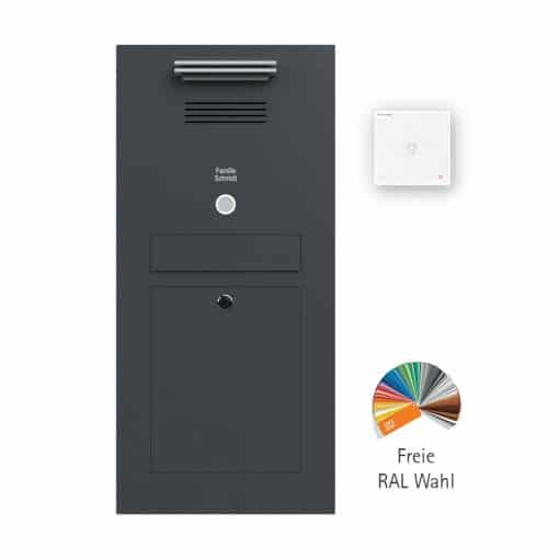 Anthrazit Briefkasten Türsprechanlage B2-Audio-LED L4-Anthrazit