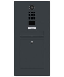 Anthrazit Briefkasten Videosprechanlage DoorBird Unterputz Edelstahl Anthrazit RAL7016 Schattenfuge Rahmen