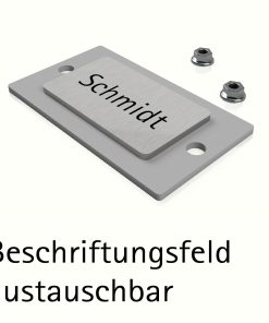 Beschriftungsfeld Austauschbar Edelstahl Geschliffen K240