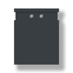 Edelstahl Briefkasten B5 Anthrazit Doppelklingel