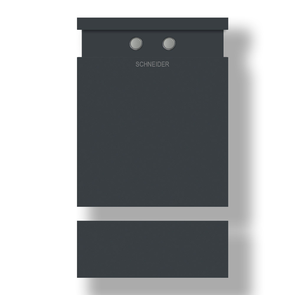 Alternative view of Edelstahl Briefkasten Zeitungsfach B5 Anthrazit Doppelklingel