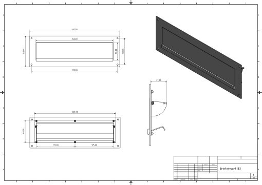 Edelstahl Briefeinwurf B2/B3 – Bild 4