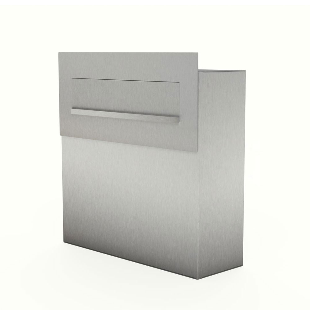 Zaun Zaunbriefkasten Edelstahl Türsprechanlage Video Comelit MiniHF Wifi Wlan Smartphone App Klingeltaster LED Pulverbeschichtung Anthrazit RAL7016