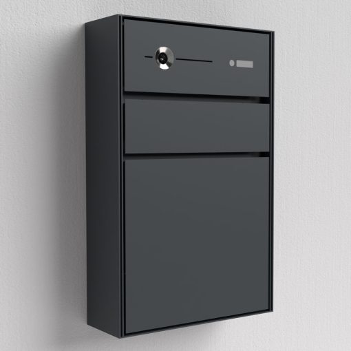 Briefkasten Aufputz Lamellenoptik RAL Pulverbeschichtung Türsprechanlage mit Kamera
