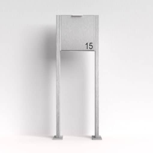 Briefkasten Edelstahl B4 Big freistehend – Bild 6
