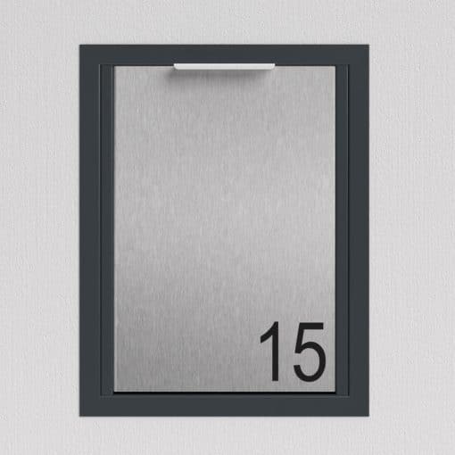 Anthrazit Briefkasten Unterputz B4 Small – Bild 6