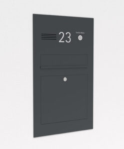 Briefkasten Unterputz Anthrazit B3 Flex 750 Pulverbeschichtung mit freier RAL Farbwahl modulares System