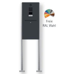 Anthrazit freistehend Briefkasten Videosprechanlage B2V-DoorBird