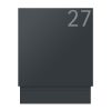 Briefkasten Edelstahl B1 Light Number Zeitungsfach Briefeinwurf Wandmontage Korpus Pulverbeschichtung RAL7016 Anthrazit Hausnummer Pulverbeschichtung RAL7016 Anthrazit