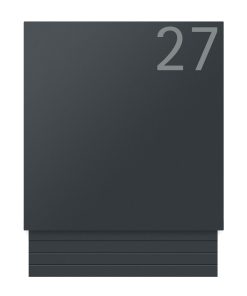 Briefkasten Edelstahl B1 Light Number Zeitungsfach Briefeinwurf Wandmontage Korpus Pulverbeschichtung RAL7016 Anthrazit Hausnummer Pulverbeschichtung RAL7016 Anthrazit