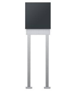 Briefkasten Edelstahl B1 Light Zeitungsfach Freistehend Standfuss Briefeinwurf Korpus V2A K240 Pulverbeschichtung RAL710 Anthrazit