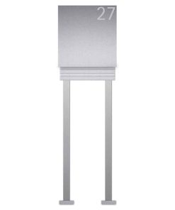 Briefkasten Edelstahl B1 Light Number Briefeinwurf Freistehend Zeitungsfach Korpus V2A K240