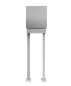Edelstahl Briefkasten freistehend - B1 Light Number Korpus Edelstahl