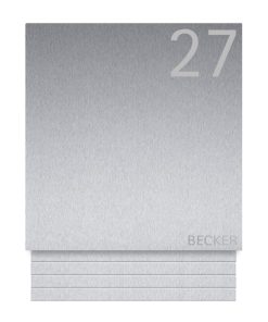 Briefkasten Edelstahl B1 Light Number Zeitungsfach Briefeinwurf Wandmontage Korpus V2A K240
