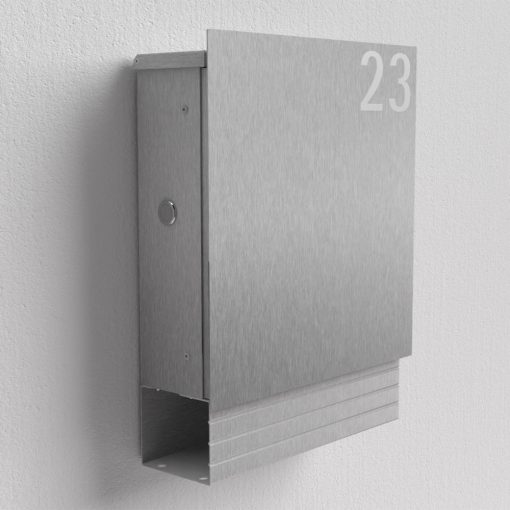 Edelstahl Briefkasten - B1 Light Number Korpus Edelstahl – Bild 2