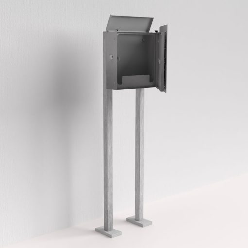Edelstahl Briefkasten freistehend - B1 Light Steel OZ Korpus Edelstahl – Bild 3