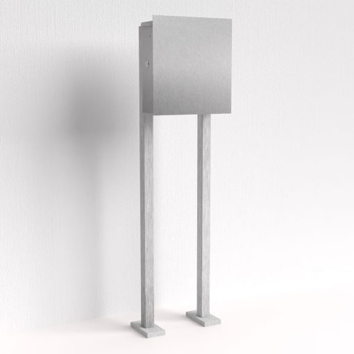 Edelstahl Briefkasten freistehend - B1 Light Steel OZ Korpus Edelstahl – Bild 2