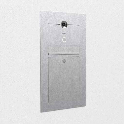 Briefkasten Edelstahl Unterputz B2V-LC Video Sprechstelle Comelit MIni Handfree Klingeltaster Briefeinwurf Klingel Beschriftung