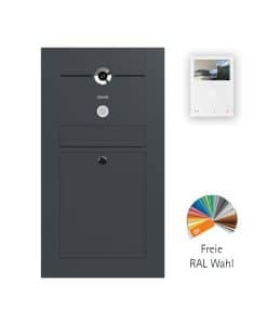 Anthrazit Briefkasten Videosprechanlage B2V-LC