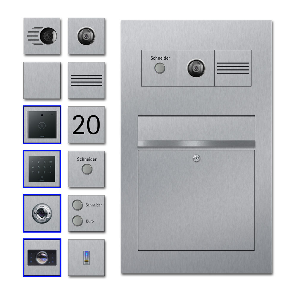 Briefkasten Edelstahl Unterputz Modular Comelit Sprechanlage Klingeltaster