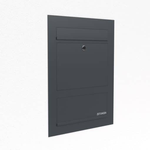 Briefkasten Anthrazit B3 Compact Zeitungsfach – Bild 2