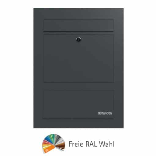 Briefkasten Anthrazit B3 Compact Zeitungsfach