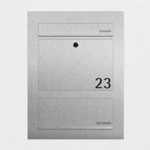 Briefkasten Edelstahl B3 Compact Zeitungsfach – Bild 4