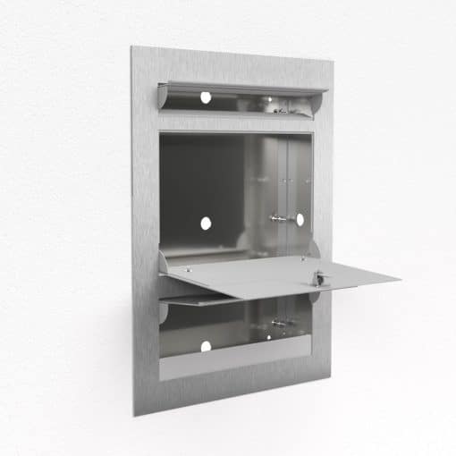 Briefkasten Edelstahl B3 Compact Zeitungsfach – Bild 3