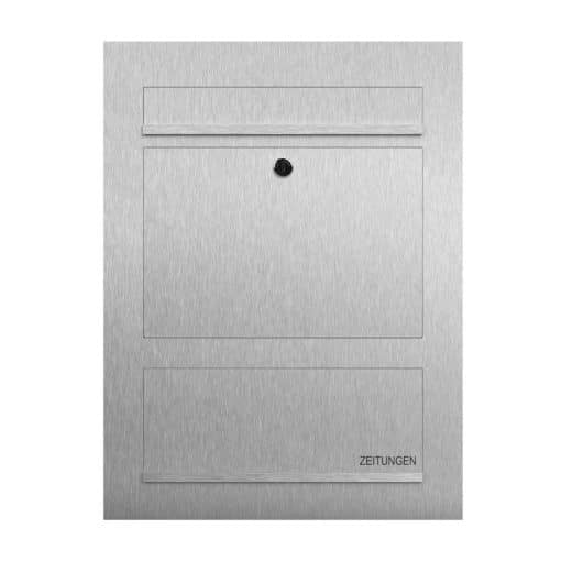 Briefkasten Edelstahl B3 Compact Zeitungsfach