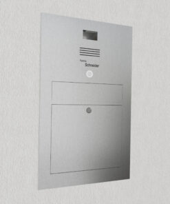 Edelstahl Briefkasten B3 Videosprechanlage Busch Jaeger vorbereitet Seitenansicht