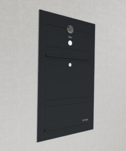 Anthtrazit Briefkasten B3 Compact mit Zeitungsfach Seitenansicht