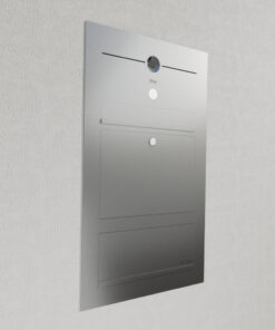 Edelstahl Briefkasten B3 Compact Geschliffen K240 Seitenansicht